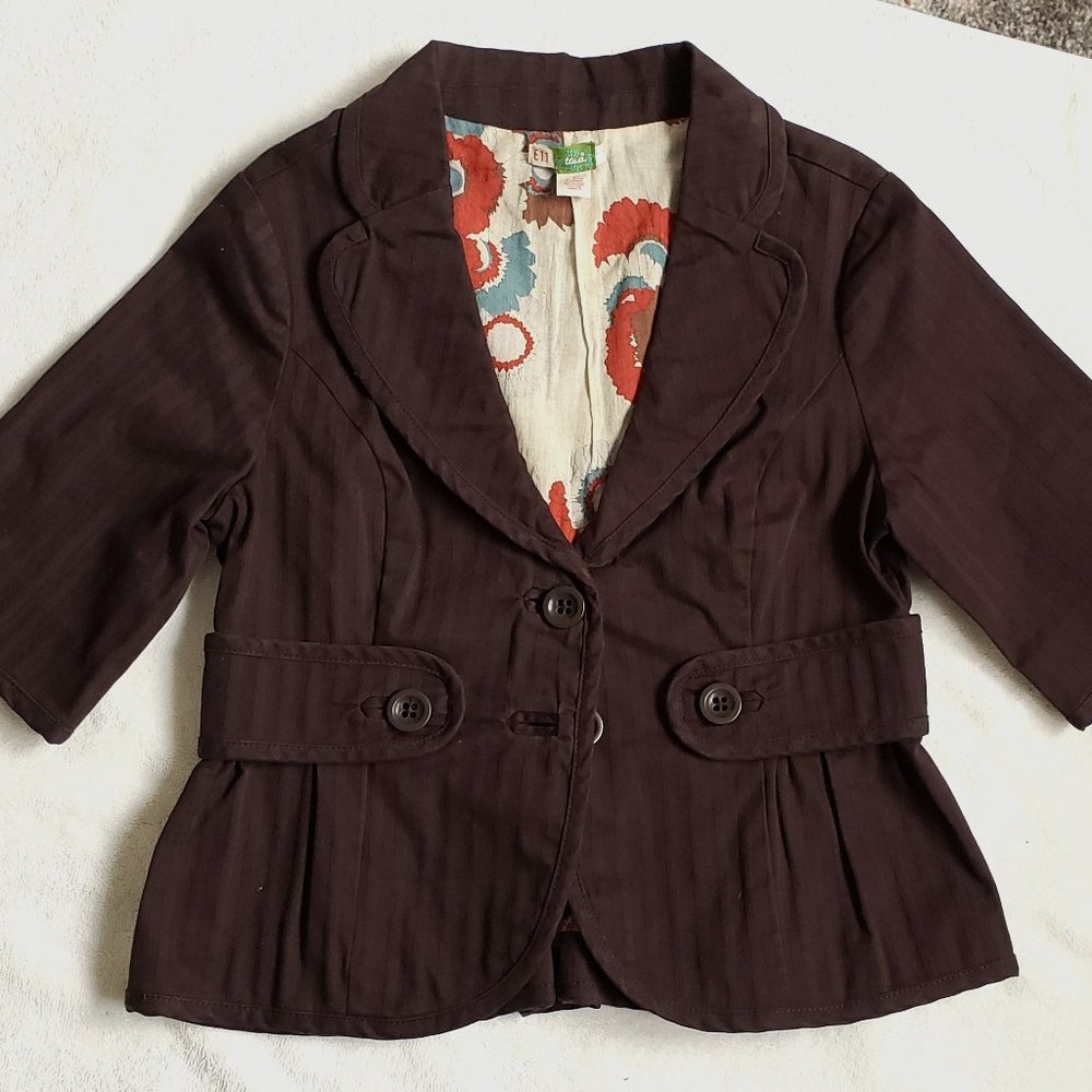 Anthropologie Summer Blazer in Dark Chestnut US02 Vintage